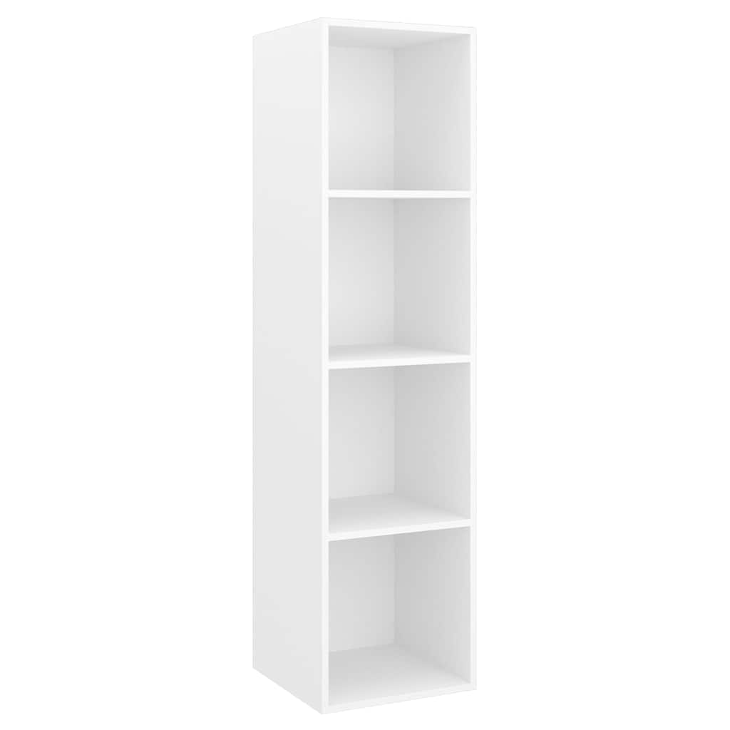 2 Piece Wall-mounted TV Cabinet Set White Engineered Wood
