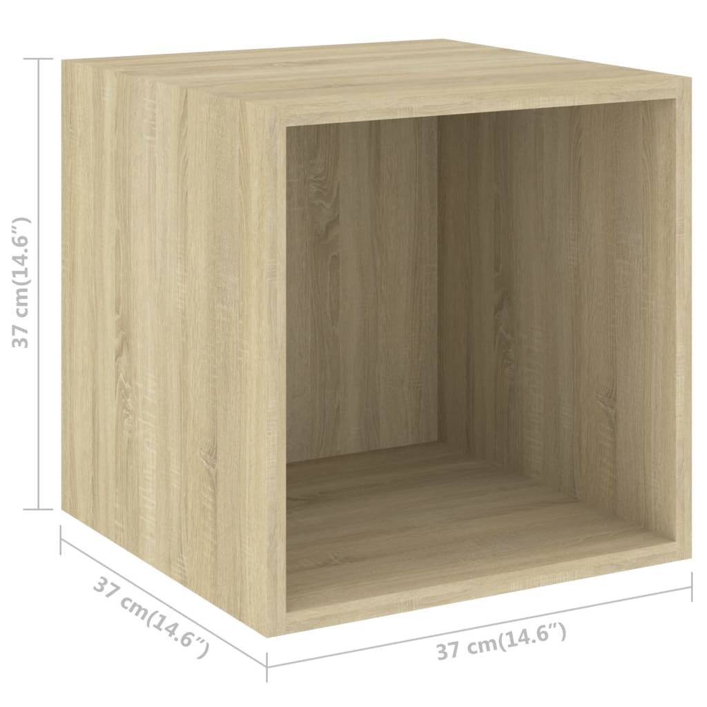 vidaXL 2 Piece TV Cabinet Set Sonoma Oak Engineered Wood