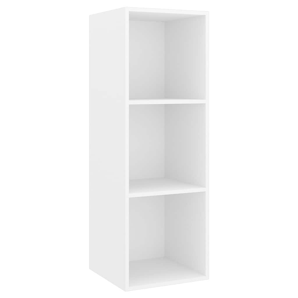 4 Piece TV Cabinet Set White Engineered Wood