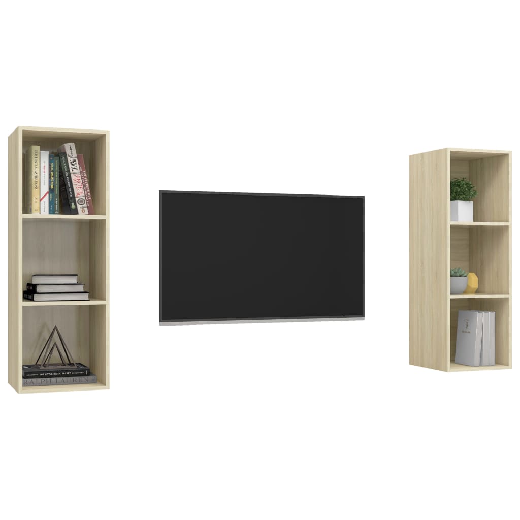 vidaXL Wall-mounted TV Cabinets 2 pcs Sonoma Oak Engineered Wood