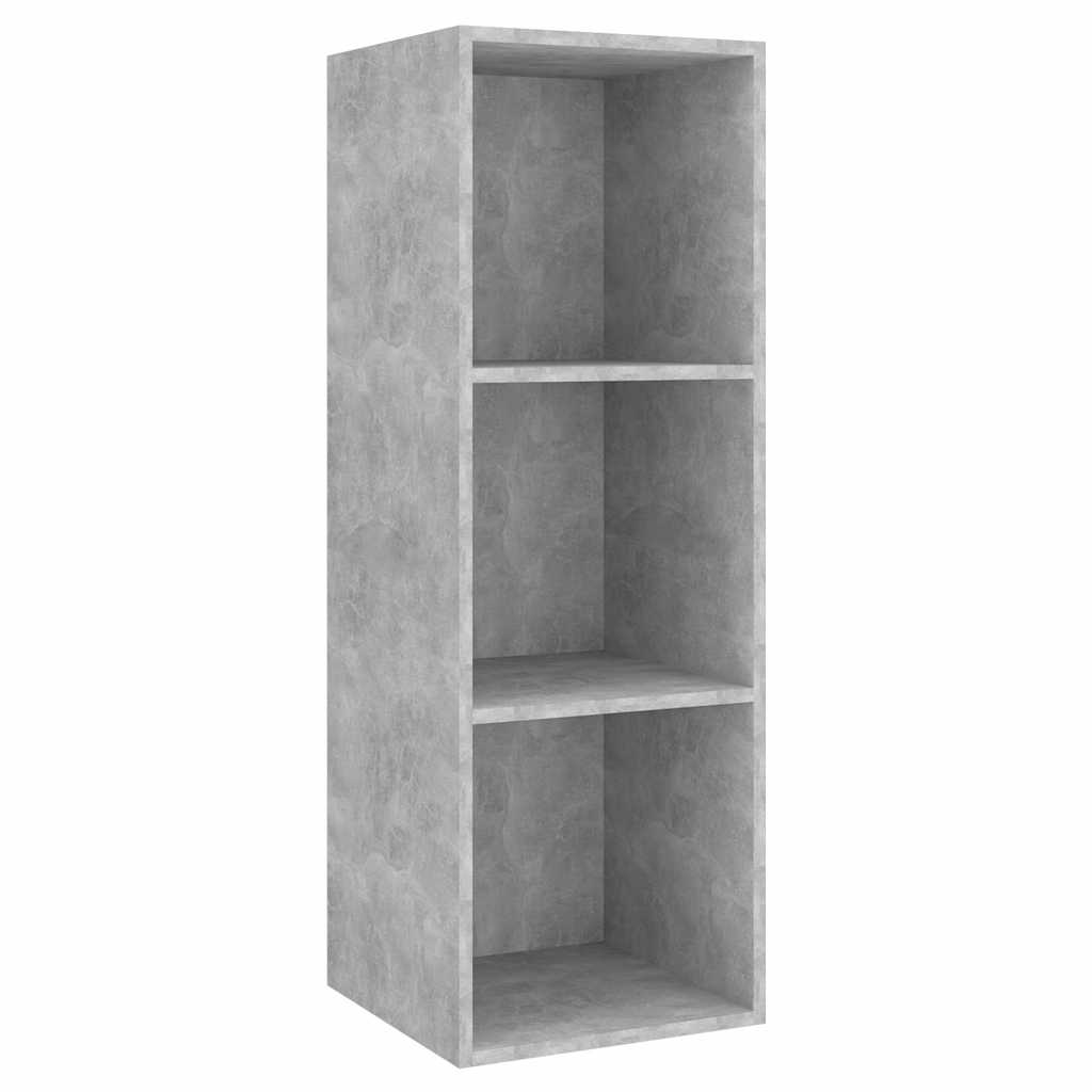 2 Piece Wall-mounted TV Cabinet Set Concrete Grey Engineered Wood