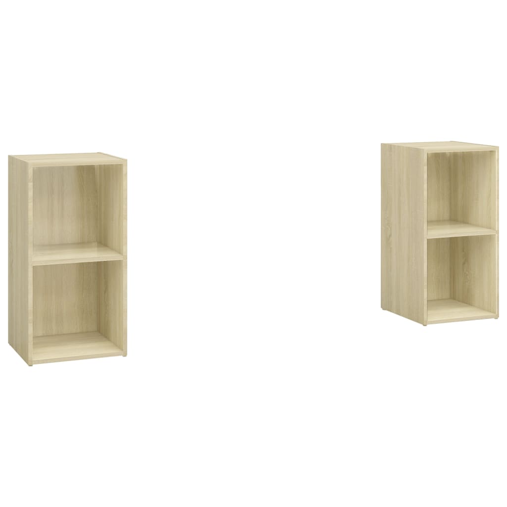 vidaXL TV Cabinets 2 pcs Sonoma Oak 72x35x36.5 cm Engineered Wood