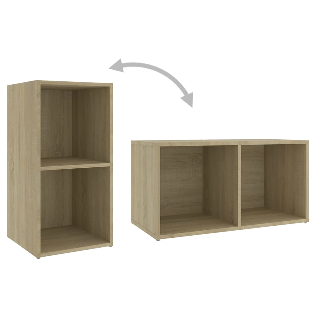 vidaXL TV Cabinets 2 pcs Sonoma Oak 72x35x36.5 cm Engineered Wood