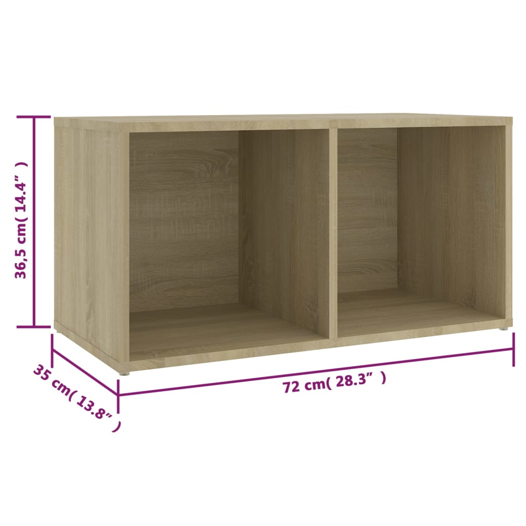 vidaXL TV Cabinets 2 pcs Sonoma Oak 72x35x36.5 cm Engineered Wood