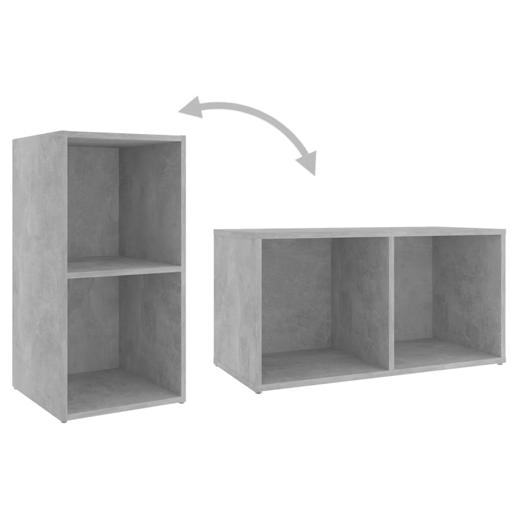 vidaXL TV Cabinets 2 pcs Concrete Grey 72x35x36.5 cm Engineered Wood