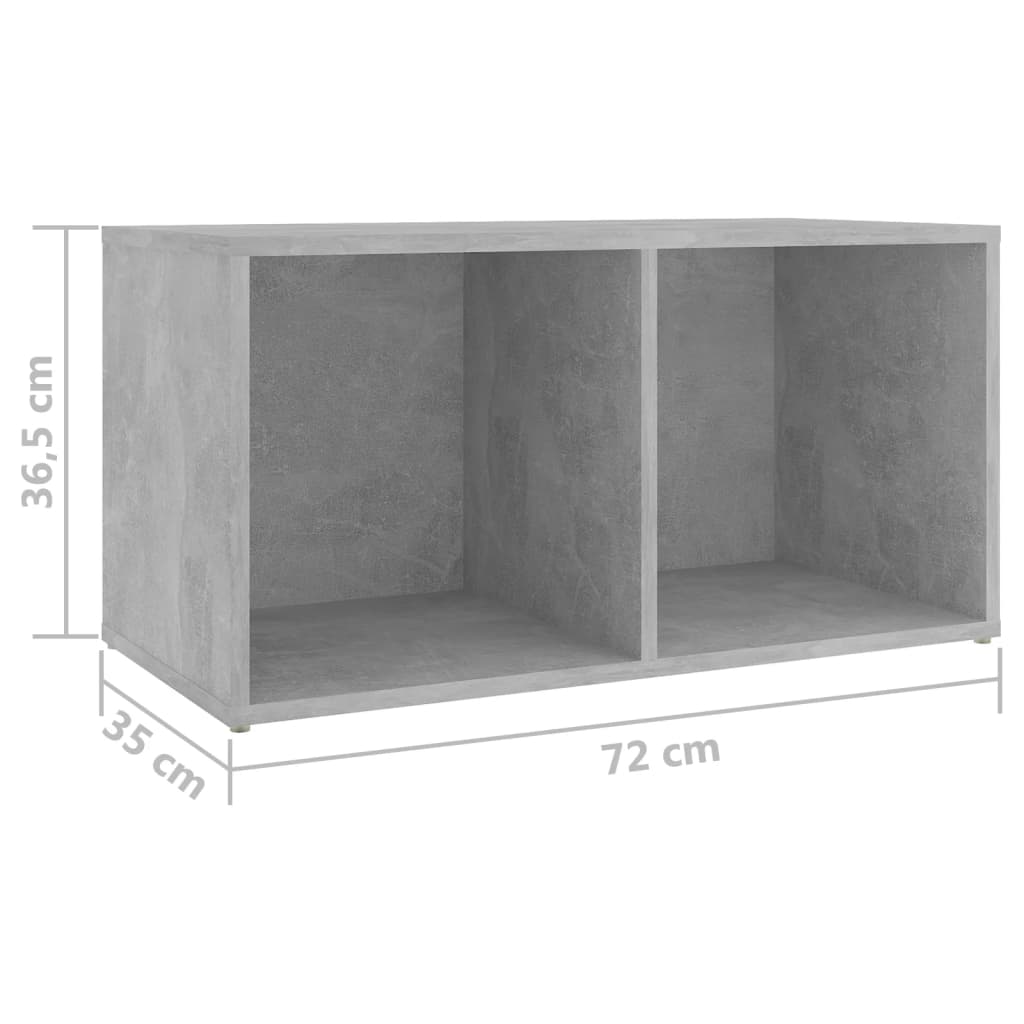 vidaXL TV Cabinets 2 pcs Concrete Grey 72x35x36.5 cm Engineered Wood