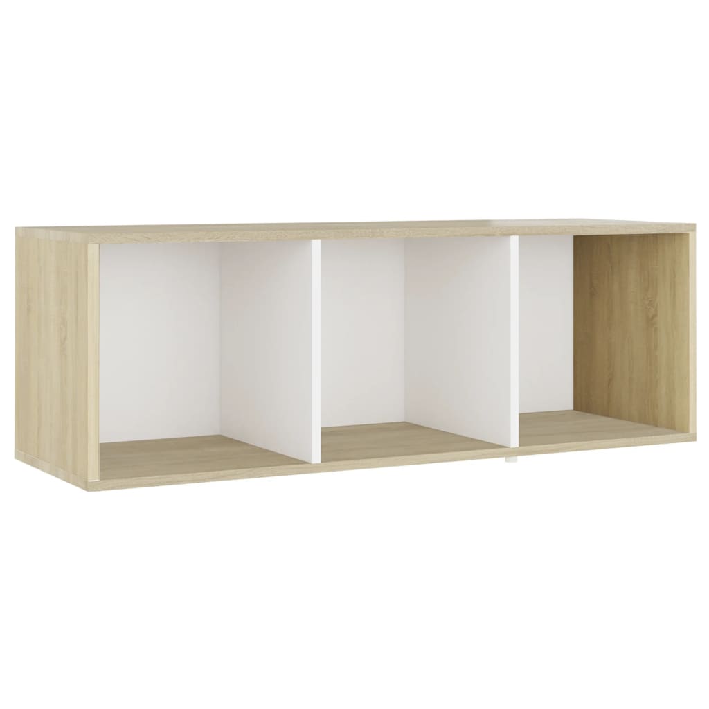 vidaXL TV Cabinets 2 pcs White & Sonoma Oak 107x35x37 cm Engineered Wood