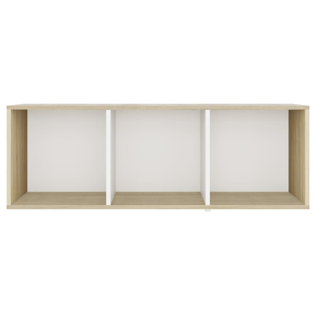 vidaXL TV Cabinets 2 pcs White & Sonoma Oak 107x35x37 cm Engineered Wood