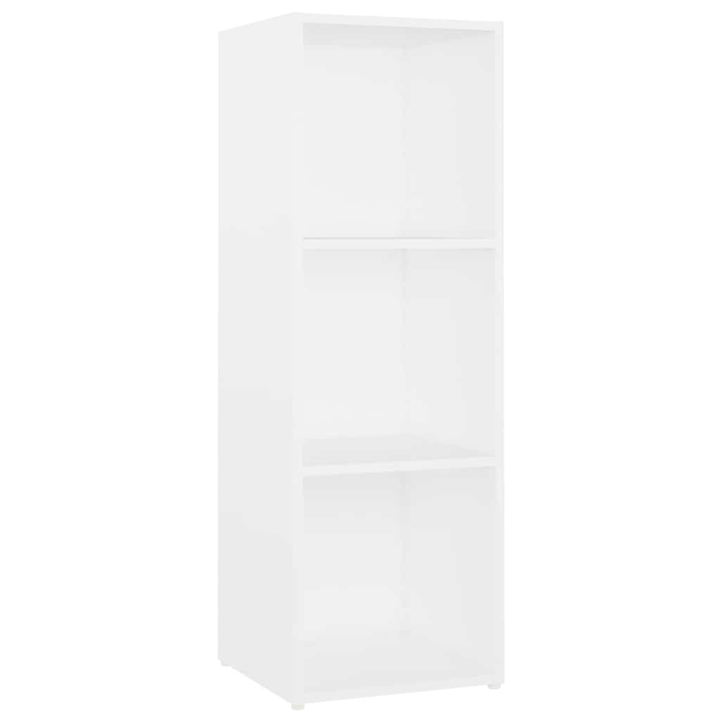 2 Piece TV Cabinet Set White 107x35x37 cm Engineered Wood