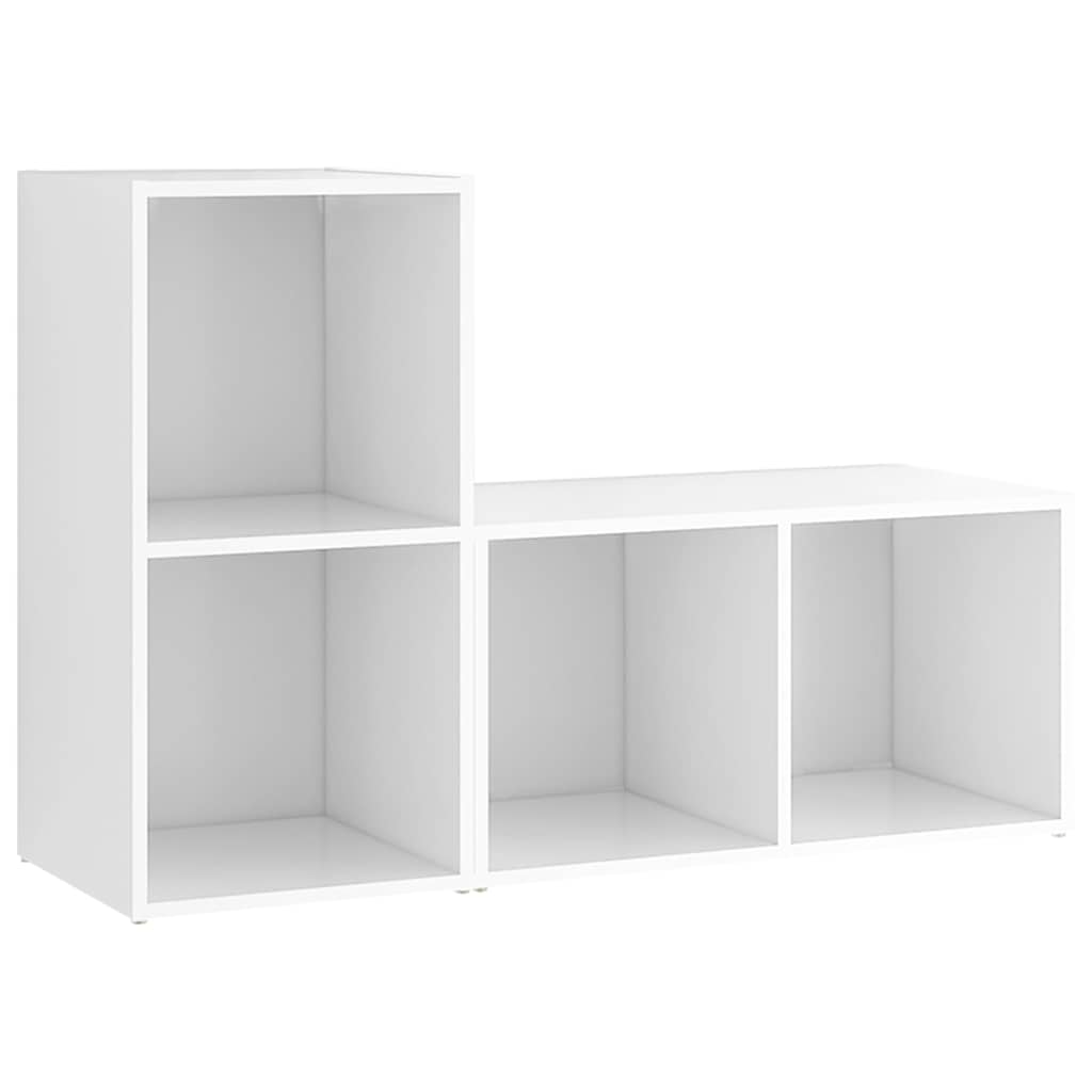 2 Piece TV Cabinet Set White 72x35x36,5 cm Engineered Wood