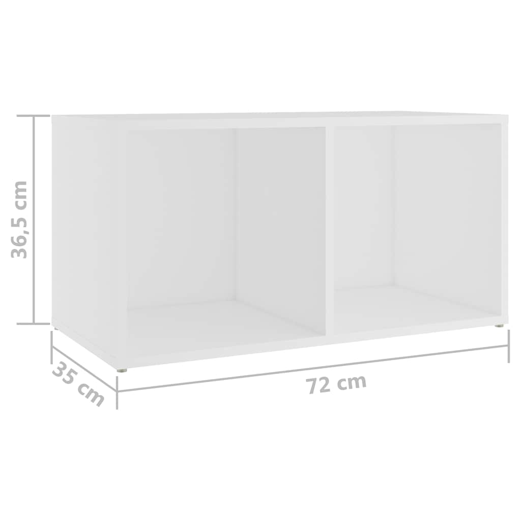 2 Piece TV Cabinet Set White 72x35x36,5 cm Engineered Wood