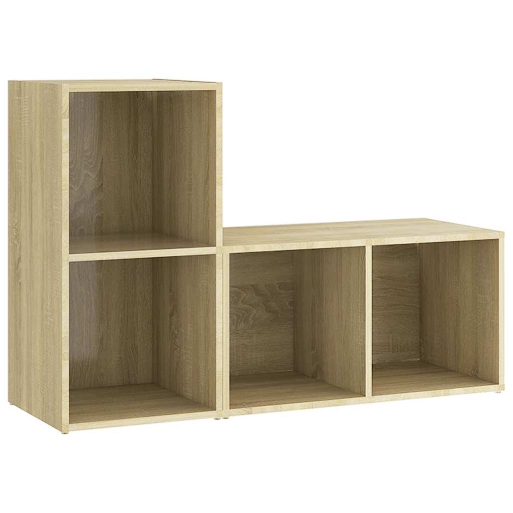 2 Piece TV Cabinet Set Sonoma Oak 72x35x36,5 cm Engineered Wood