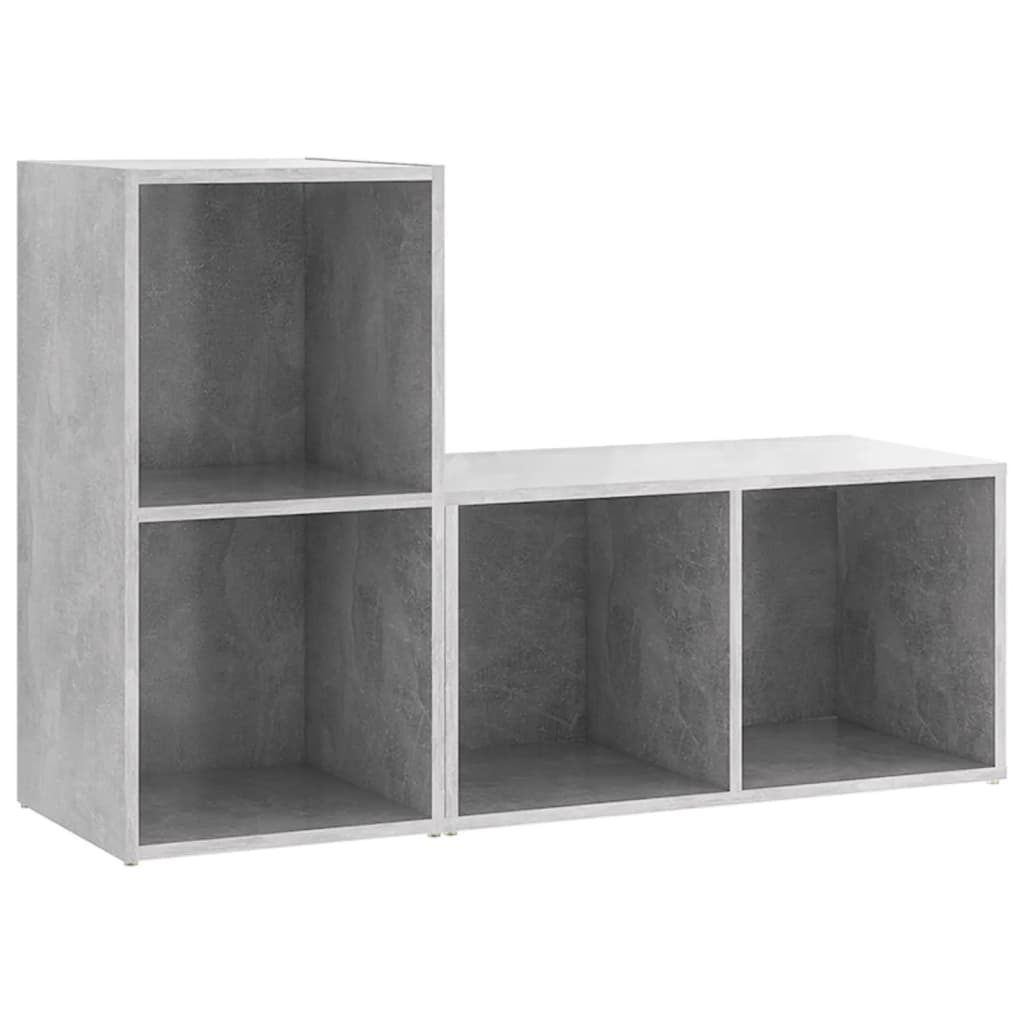 vidaXL TV Cabinets 2 pcs Concrete Grey 72x35x36.5 cm Engineered Wood