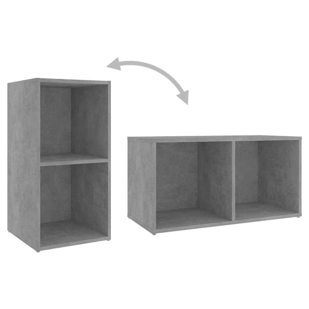 2 Piece TV Cabinet Set Concrete Grey 72x35x36,5 cm Engineered Wood