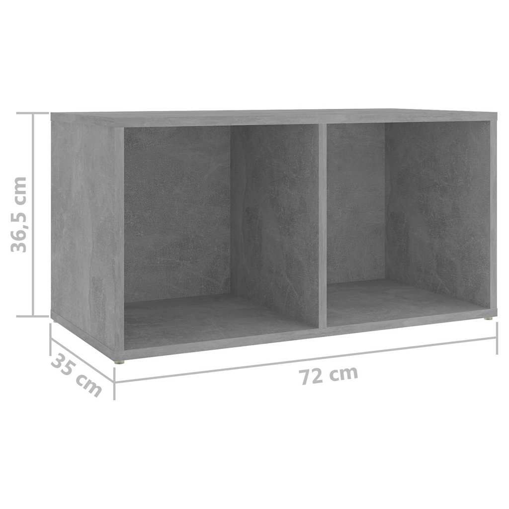 2 Piece TV Cabinet Set Concrete Grey 72x35x36,5 cm Engineered Wood
