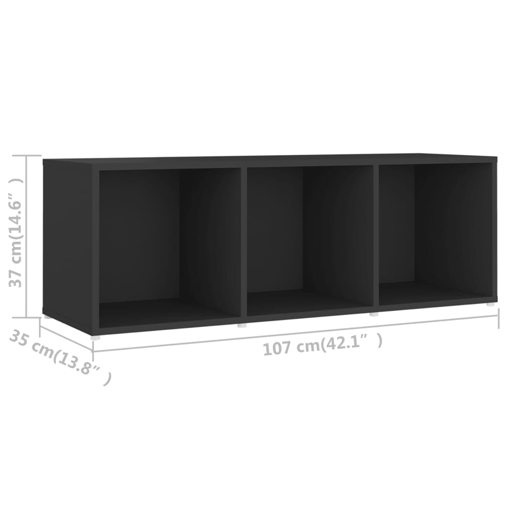 vidaXL TV Cabinets 3 pcs Grey 107x35x37 cm Engineered Wood