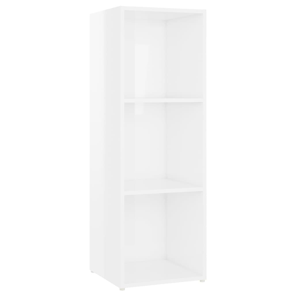 vidaXL TV Cabinets 3 pcs High Gloss White 107x35x37 cm Engineered Wood