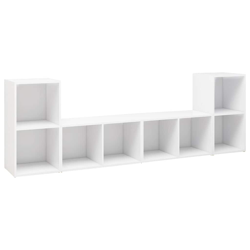 4 Piece TV Cabinet Set White 72x35x36,5 cm Engineered Wood