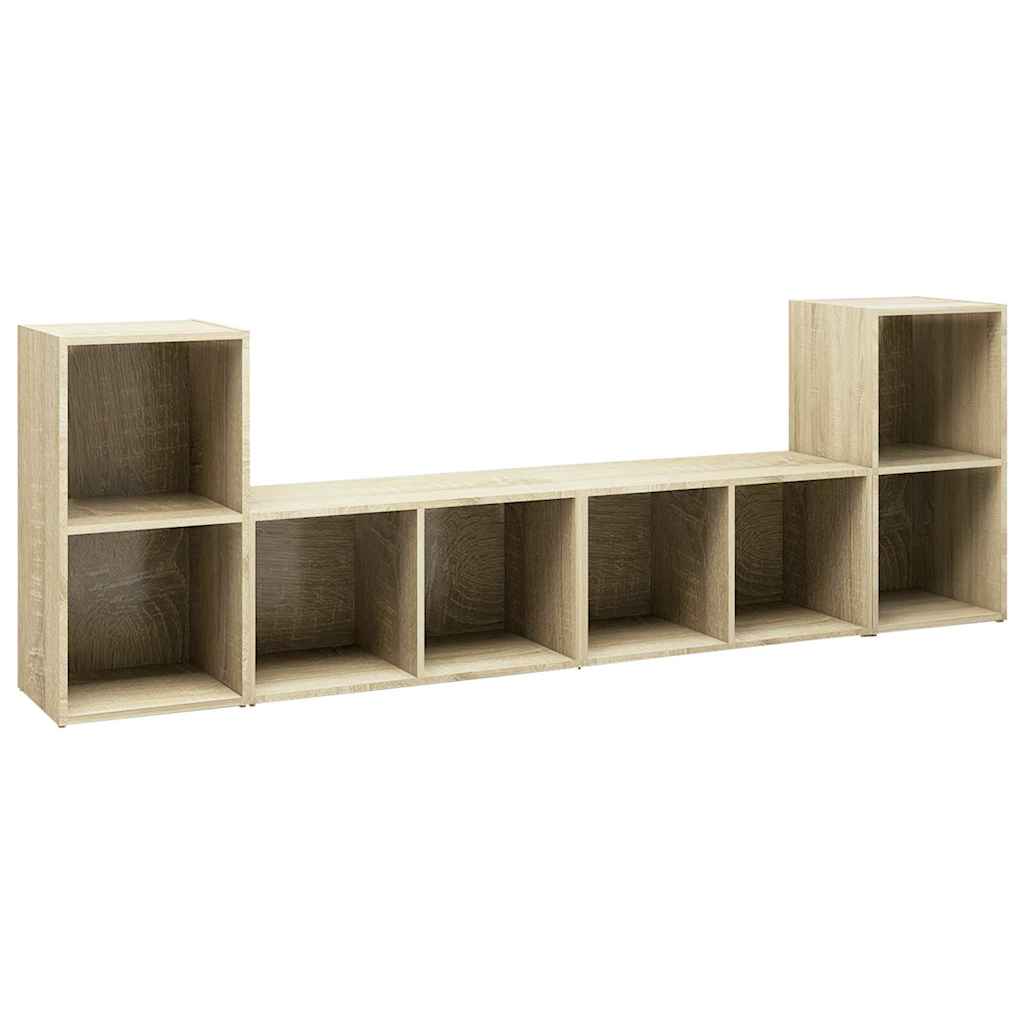 4 Piece TV Cabinet Set Sonoma Oak 72x35x36,5 cm Engineered Wood