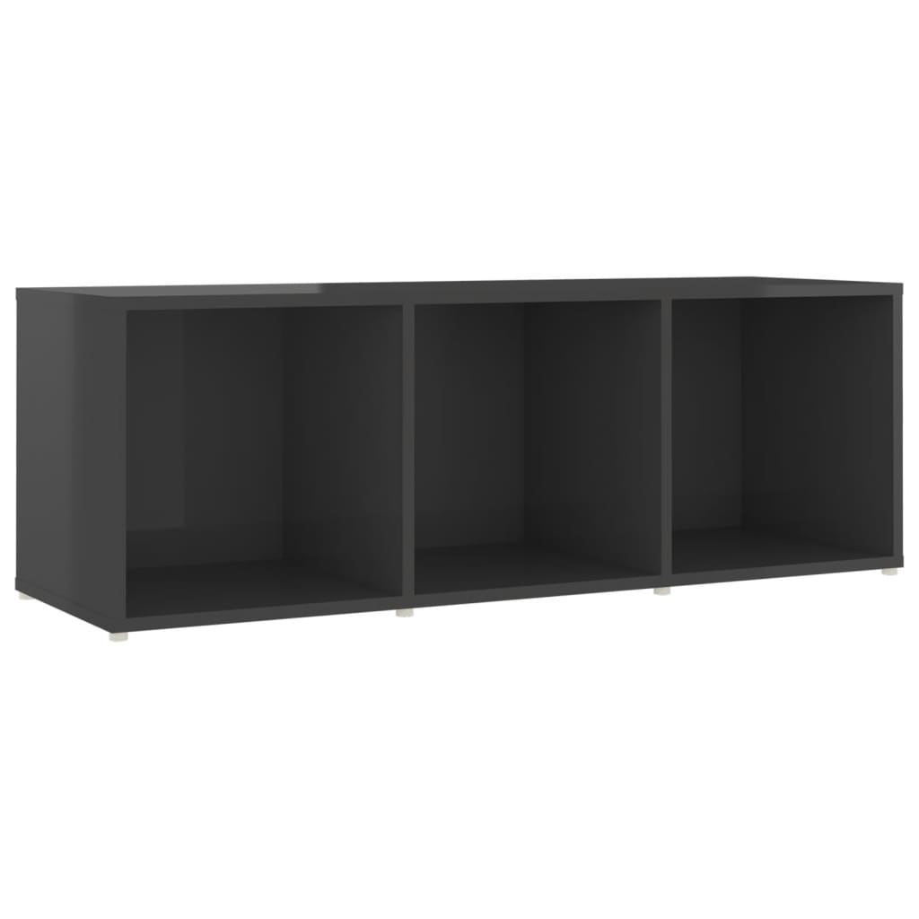 vidaXL 3 Piece TV Cabinet Set High Gloss Grey Engineered Wood