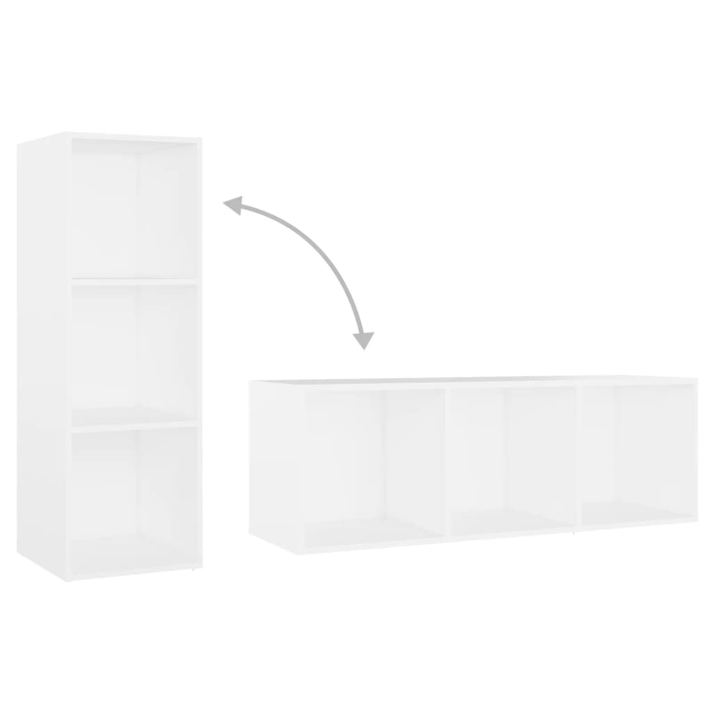 TV Cabinets 4 pcs White 107x35x37 cm Engineered Wood