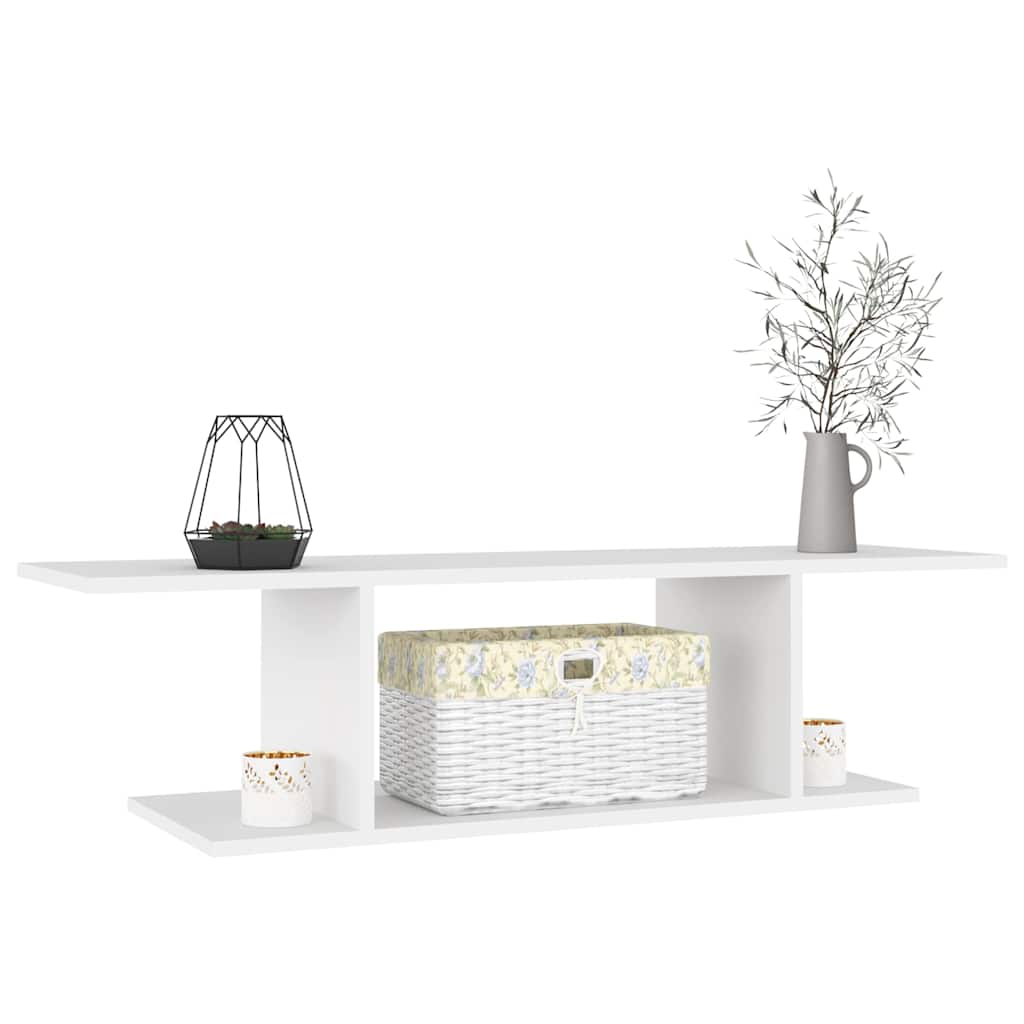 806980 vidaXL Wall Mounted TV Cabinet White 103x30x26,5 cm