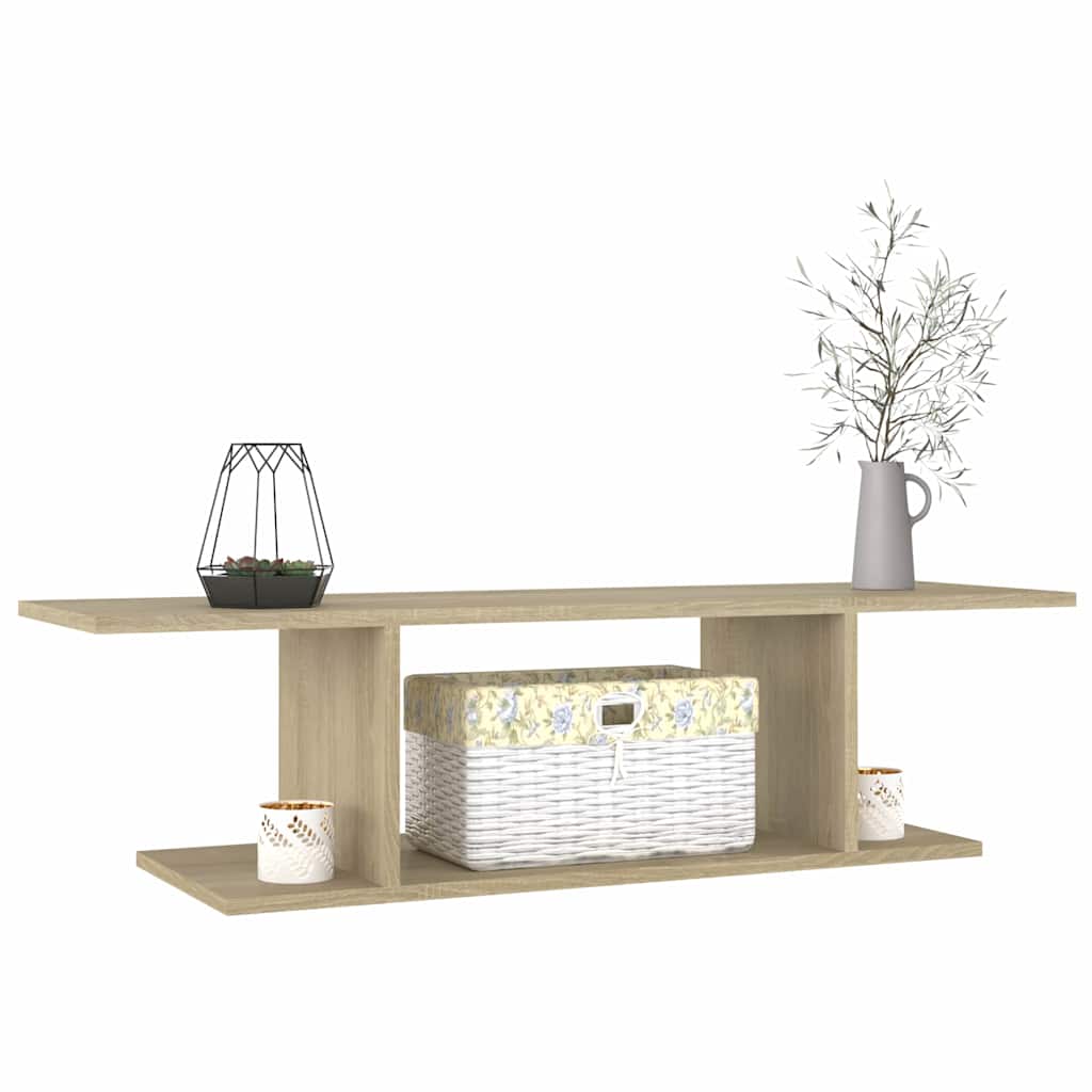 806983 vidaXL Wall Mounted TV Cabinet Sonoma Oak 103x30x26,5 cm