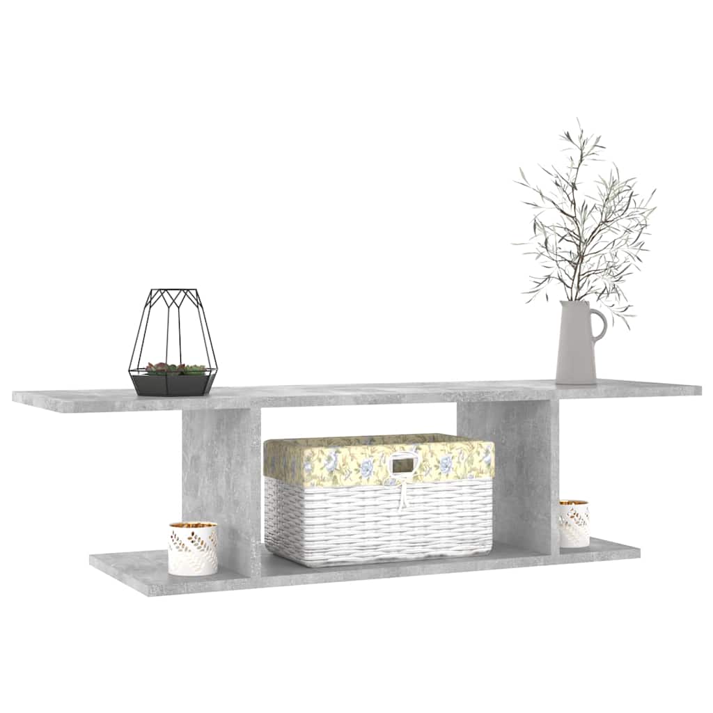 806984 vidaXL Wall Mounted TV Cabinet Concrete Grey 103x30x26,5 cm