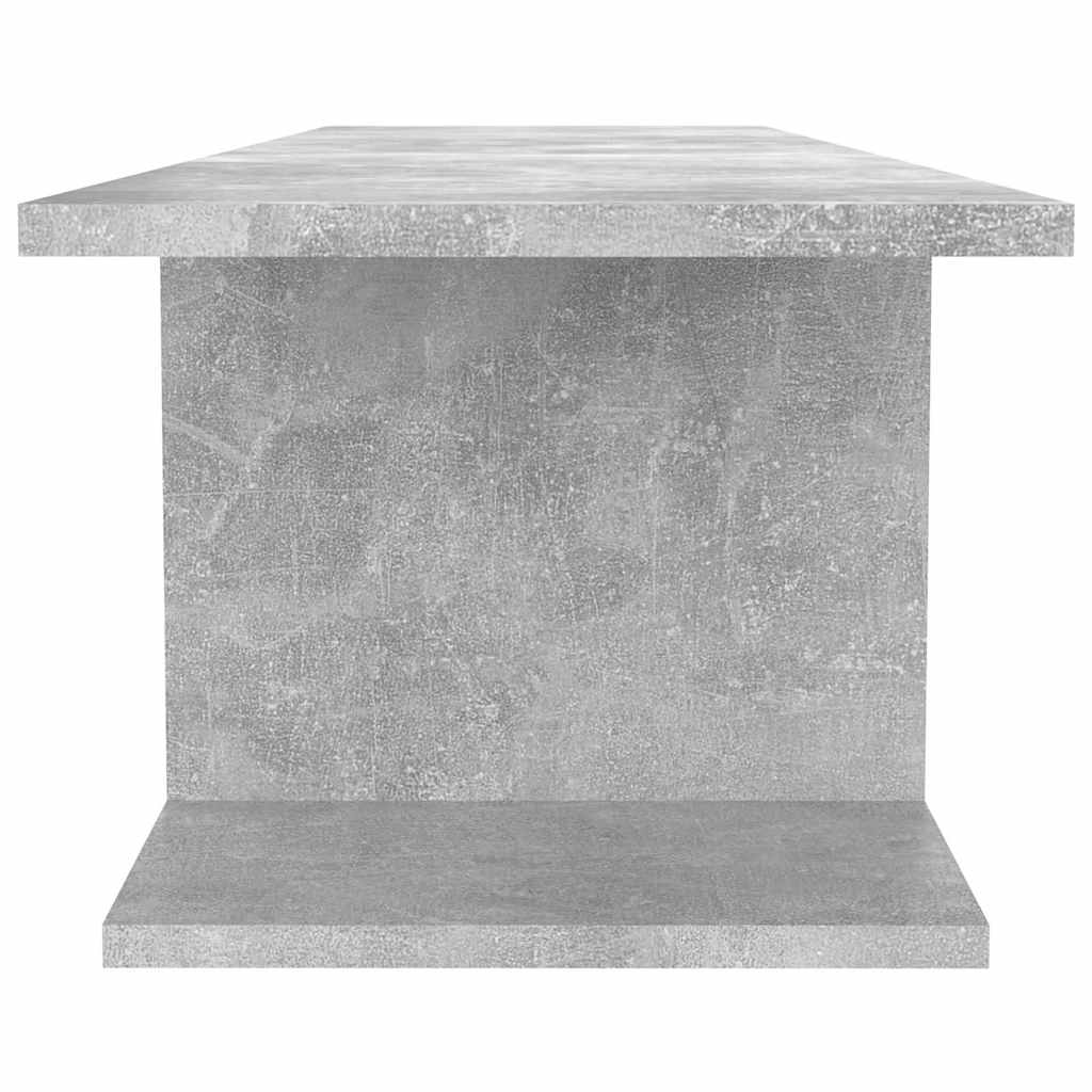 806984 vidaXL Wall Mounted TV Cabinet Concrete Grey 103x30x26,5 cm