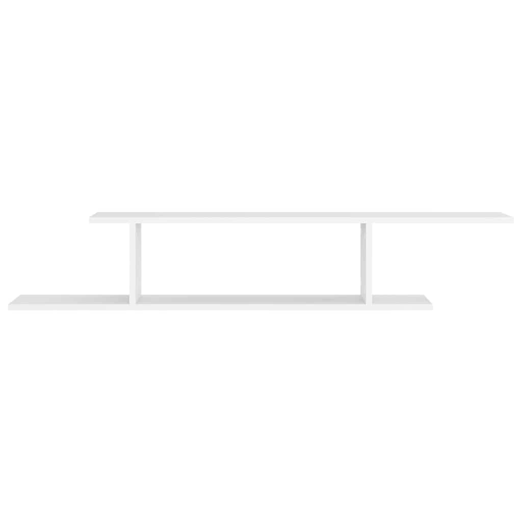 806989 vidaXL Wall-Mounted TV Shelf White 125x18x23 cm Engineered Wood