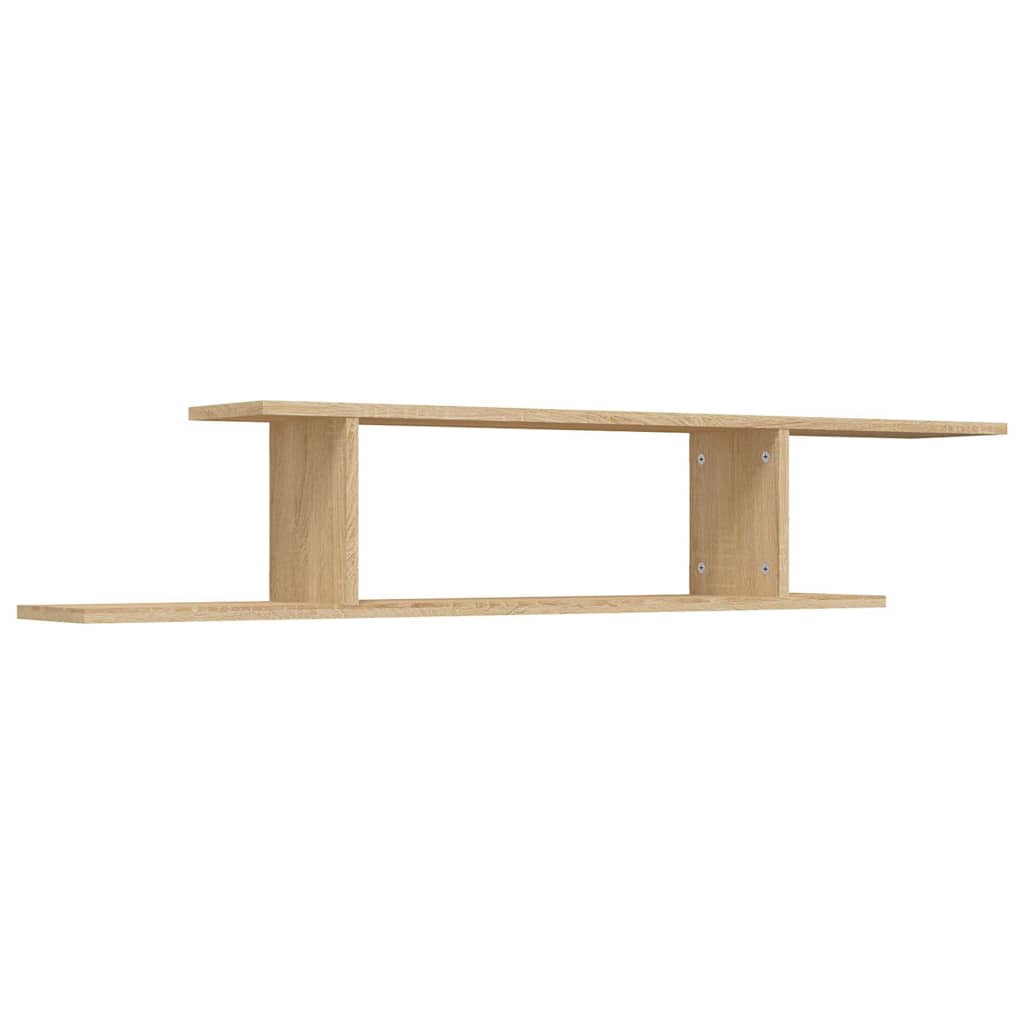 806992 vidaXL Wall-Mounted TV Shelf Sonoma Oak 125x18x23 cm Engineered Wood