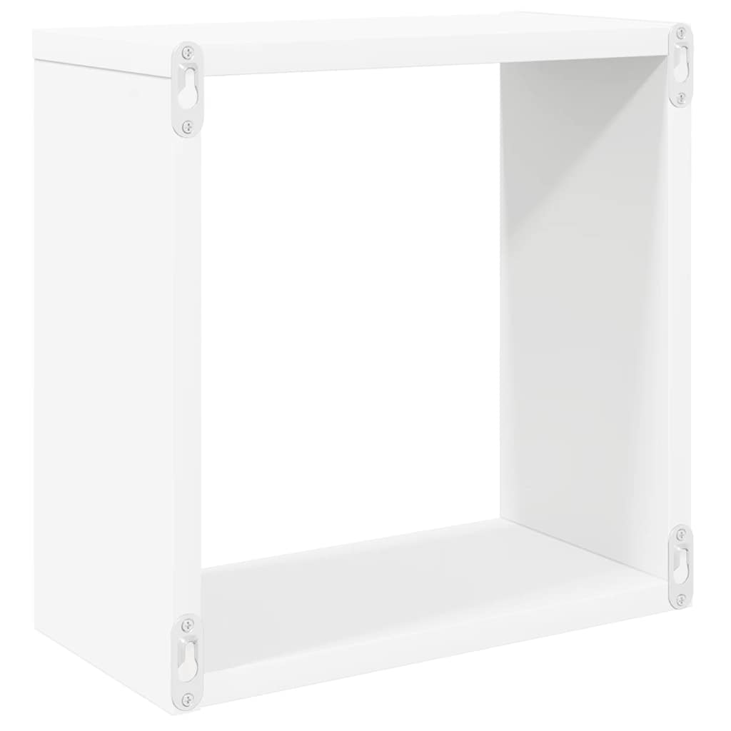 Wall Cube Shelves 2 pcs White 30x15x30 cm