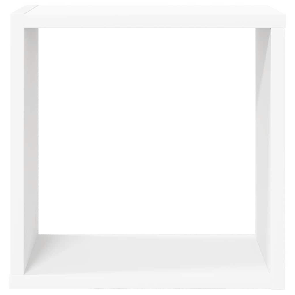 Wall Cube Shelves 4 pcs White 30x15x30 cm