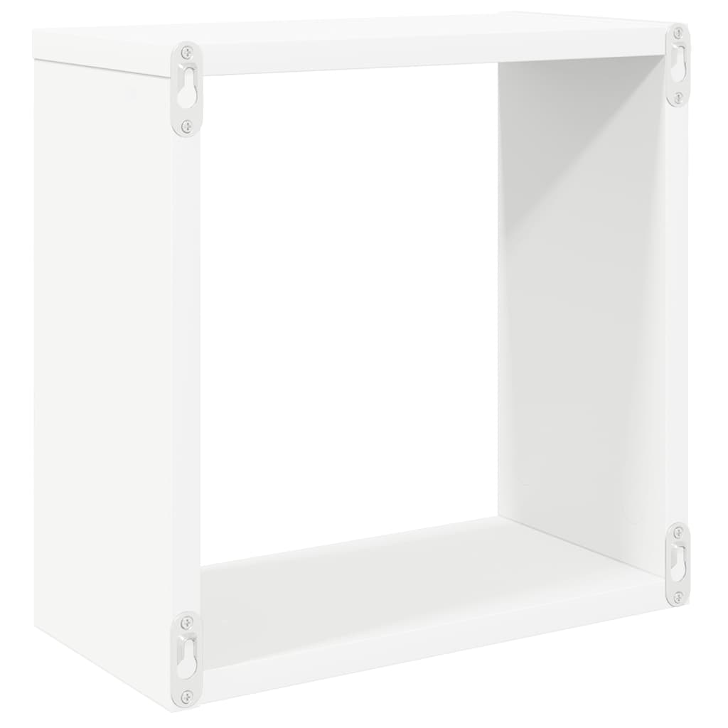 Wall Cube Shelves 4 pcs White 30x15x30 cm