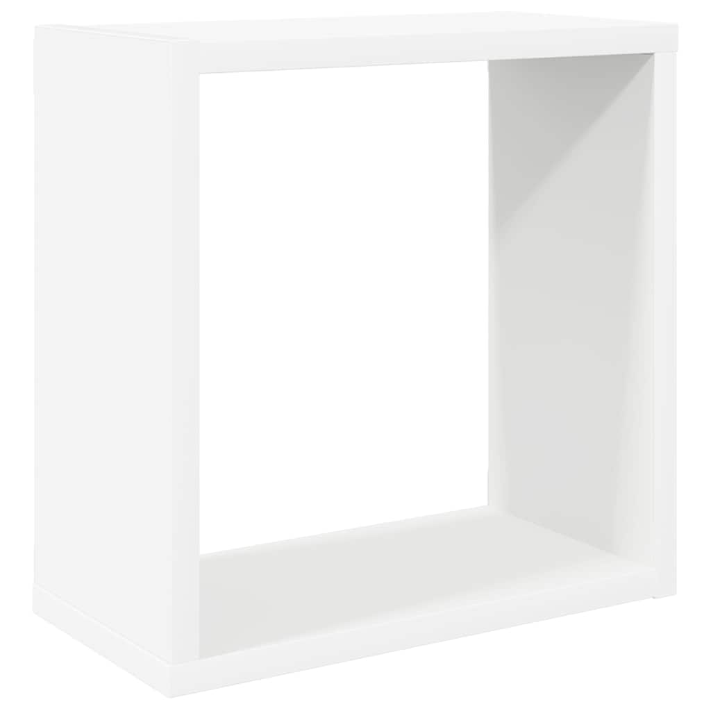 807000 vidaXL Wall Cube Shelves 6 pcs White 30x15x30 cm