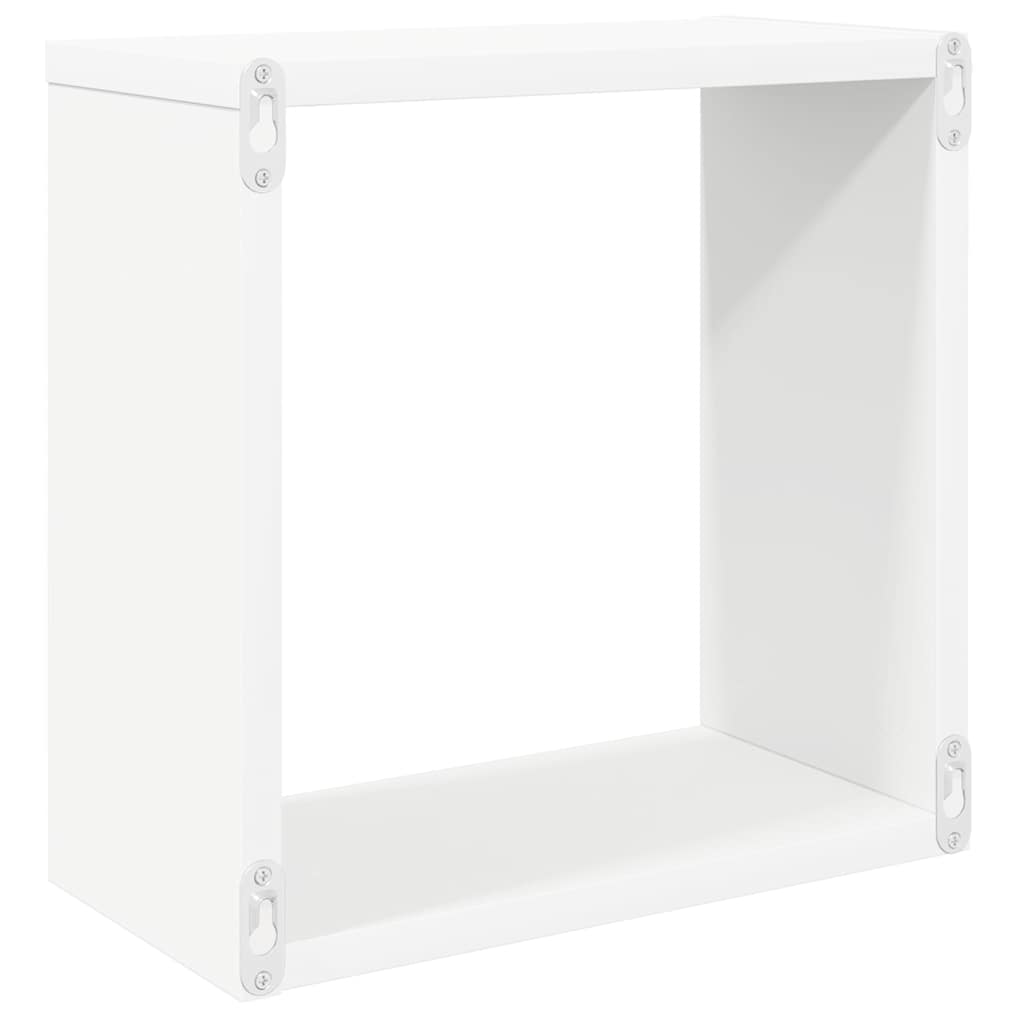 807000 vidaXL Wall Cube Shelves 6 pcs White 30x15x30 cm