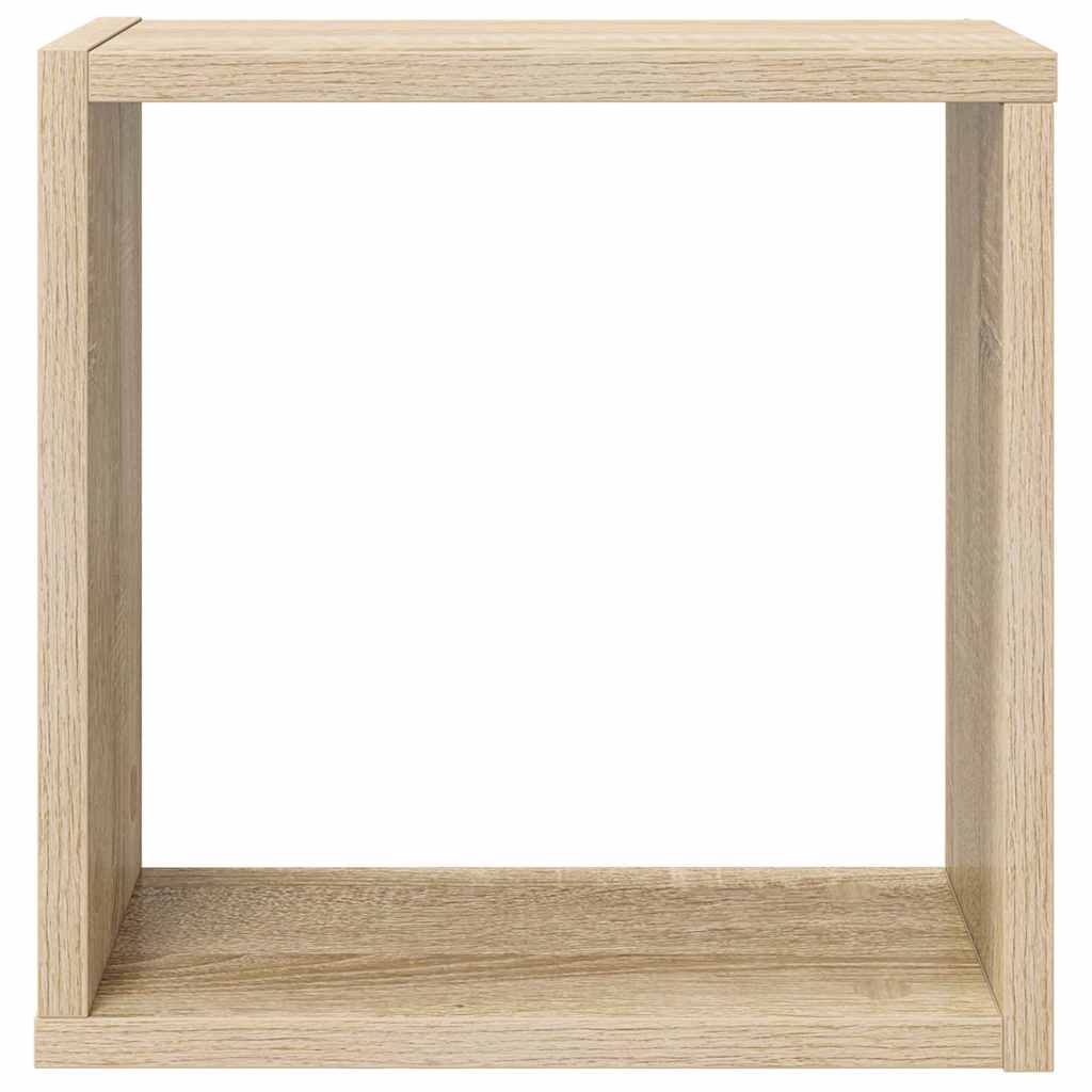 807007 vidaXL Wall Cube Shelves 2 pcs Sonoma Oak 30x15x30 cm