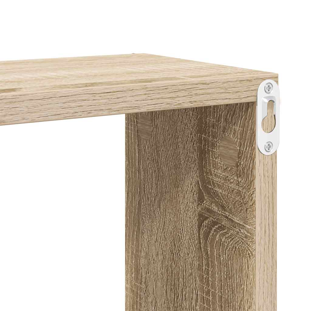 Wall Cube Shelves 2 pcs Sonoma Oak 30x15x30 cm