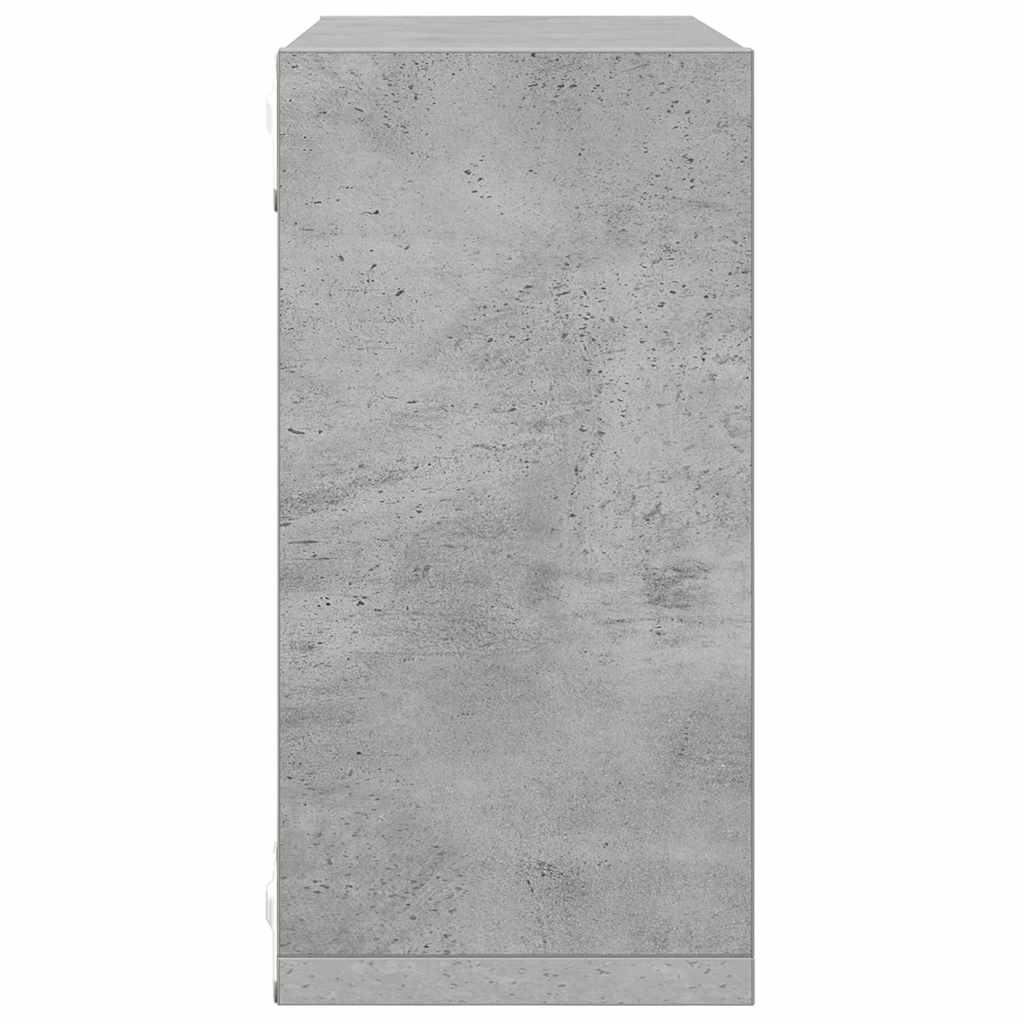 Wall Cube Shelves 2 pcs Concrete Grey 30x15x30 cm
