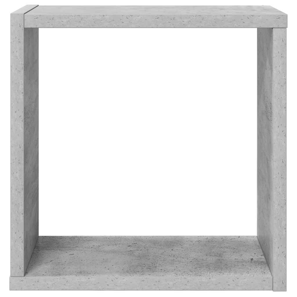 Wall Cube Shelves 4 pcs Concrete Grey 30x15x30 cm