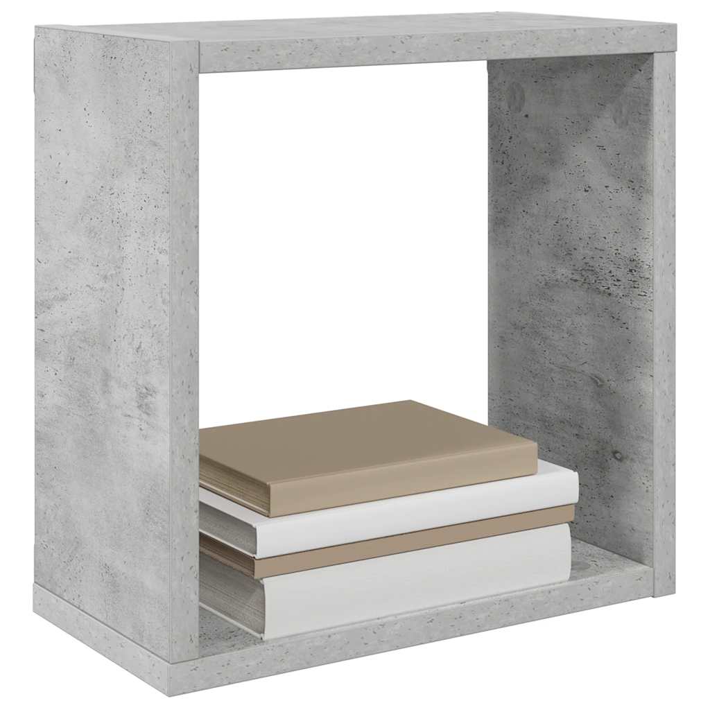 Wall Cube Shelves 6 pcs Concrete Grey 30x15x30 cm