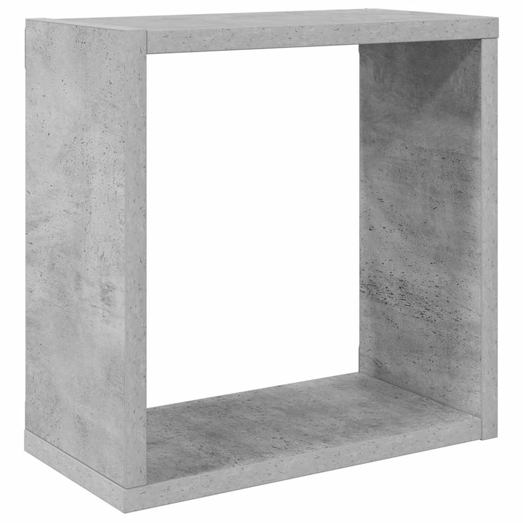 Wall Cube Shelves 6 pcs Concrete Grey 30x15x30 cm