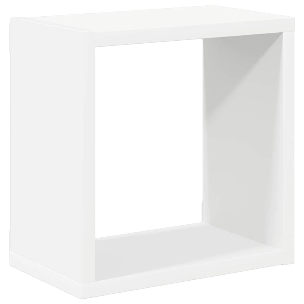 Wall Cube Shelves 4 pcs White 26x15x26 cm