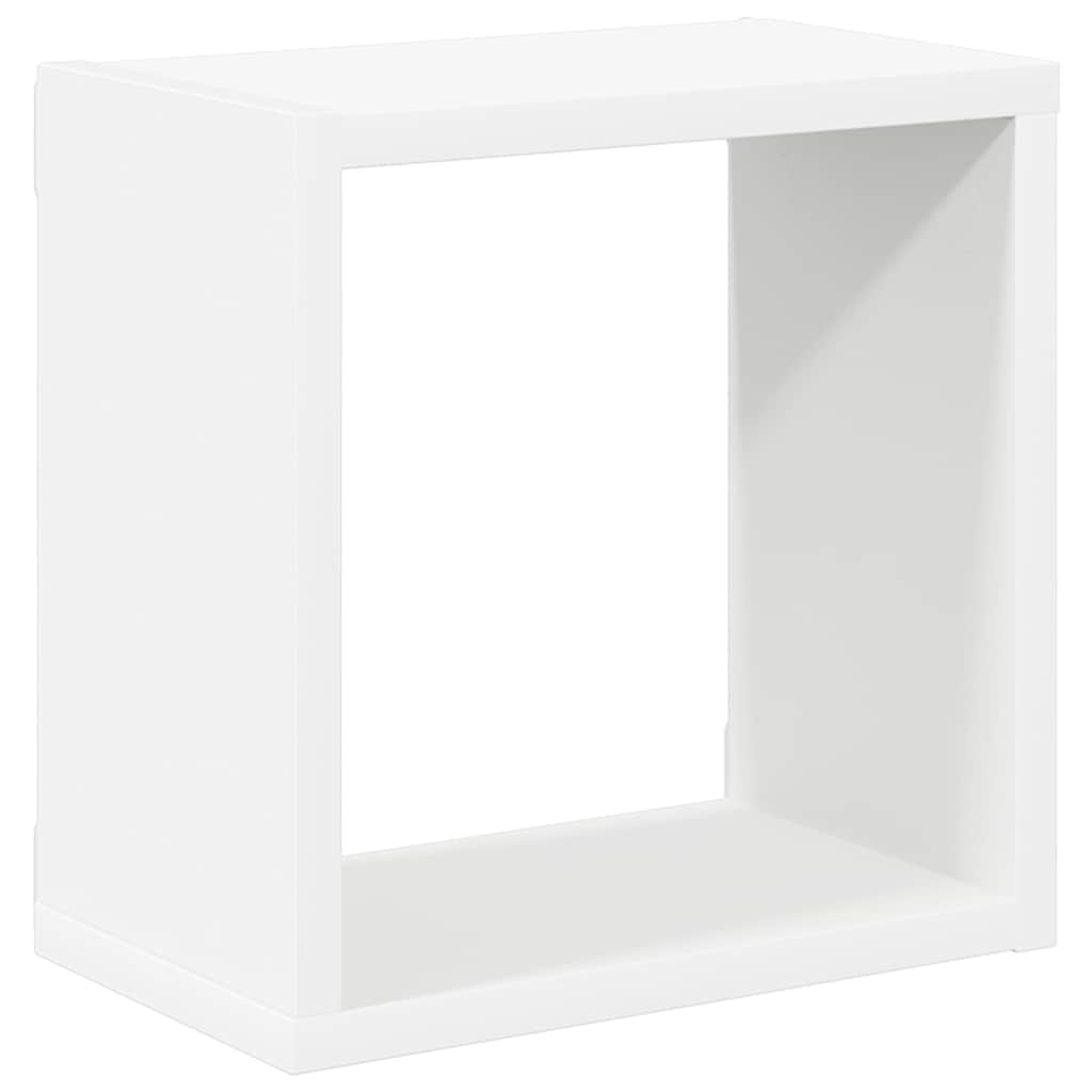 807026 vidaXL Wall Cube Shelves 4 pcs White 26x15x26 cm