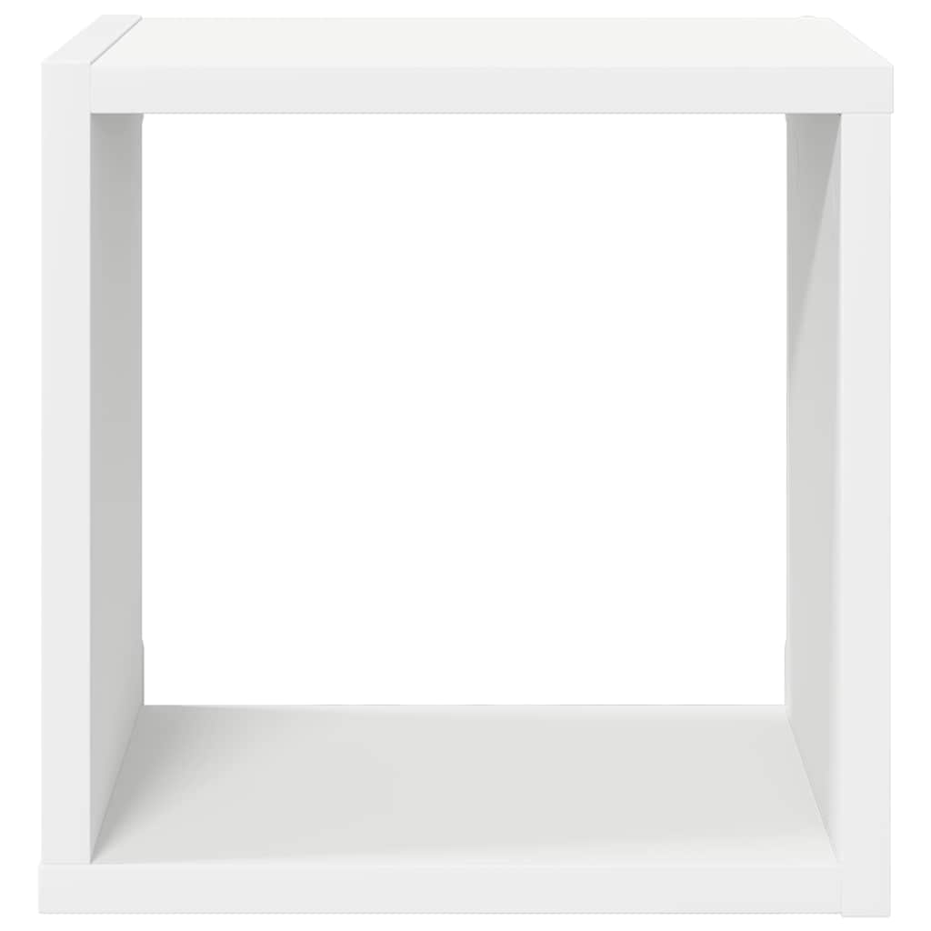 807026 vidaXL Wall Cube Shelves 4 pcs White 26x15x26 cm