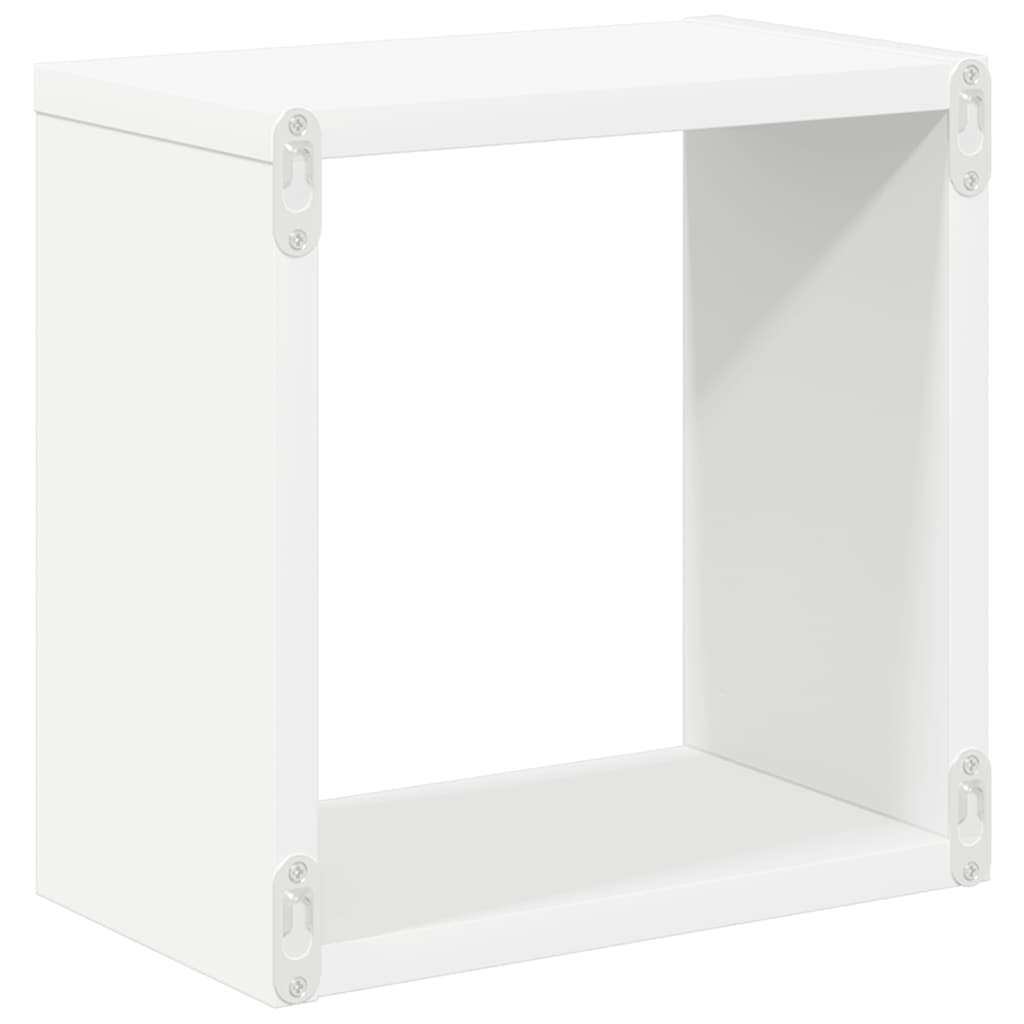 Wall Cube Shelves 4 pcs White 26x15x26 cm