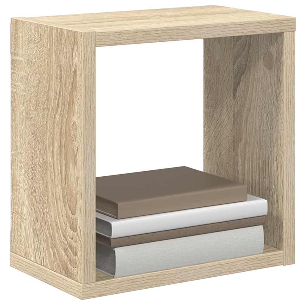 Wall Cube Shelves 2 pcs Sonoma Oak 26x15x26 cm