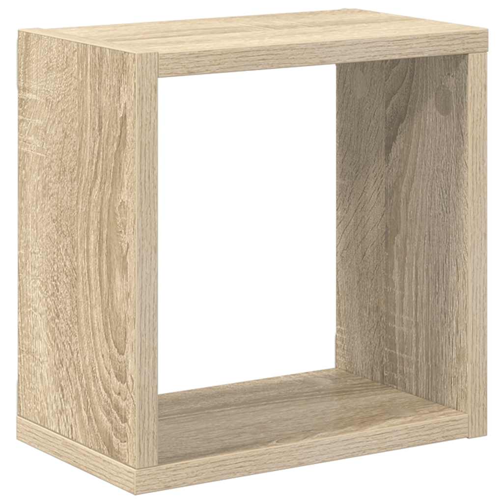 Wall Cube Shelves 2 pcs Sonoma Oak 26x15x26 cm