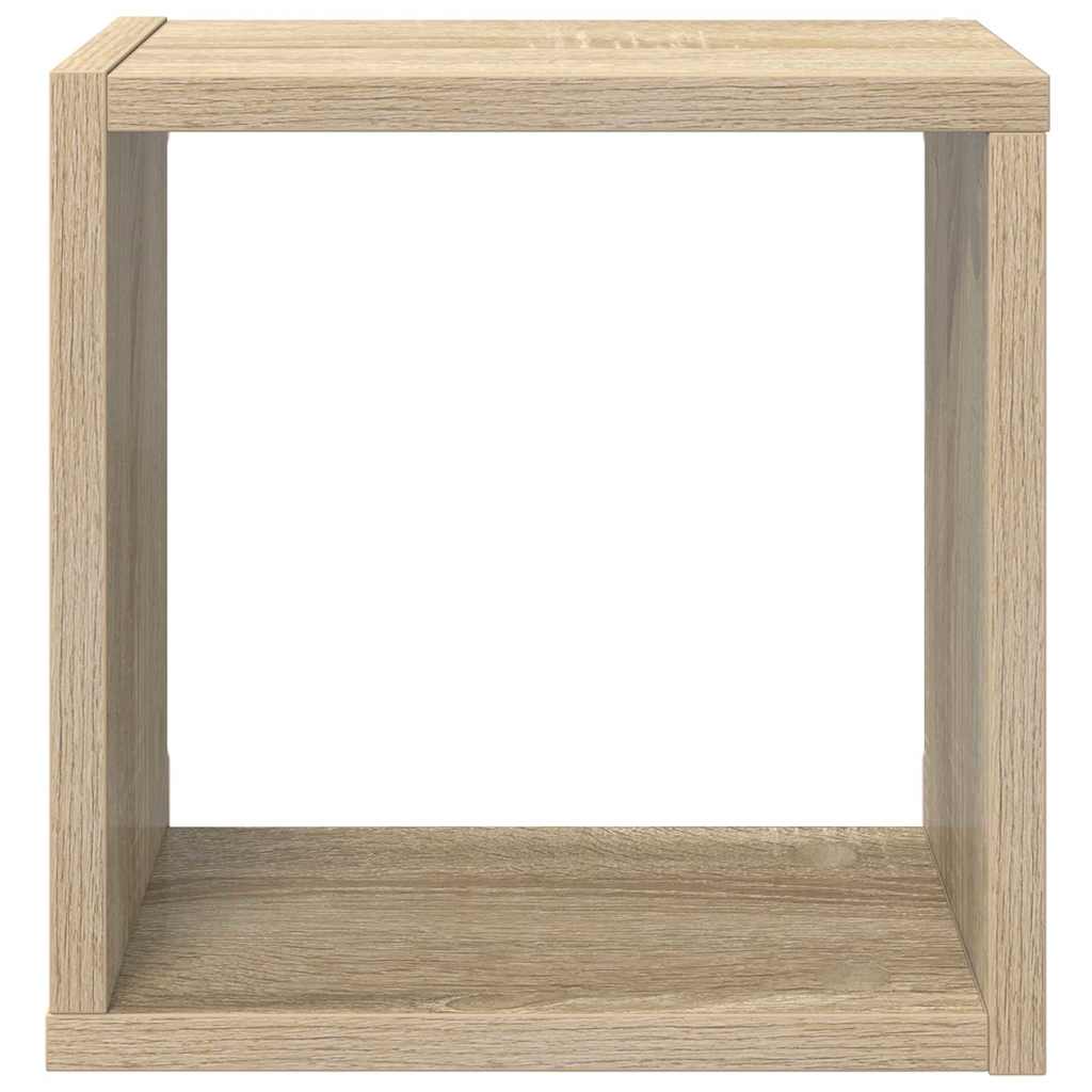 807034 vidaXL Wall Cube Shelves 2 pcs Sonoma Oak 26x15x26 cm