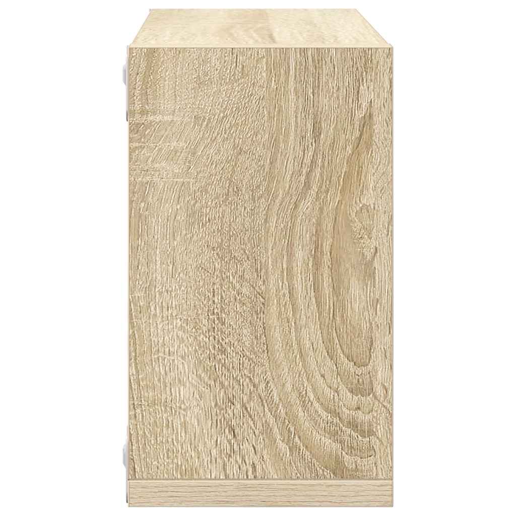 Wall Cube Shelves 2 pcs Sonoma Oak 26x15x26 cm